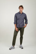 Camisa Noah Nido De Abeja Sahara Marino - Sohhan