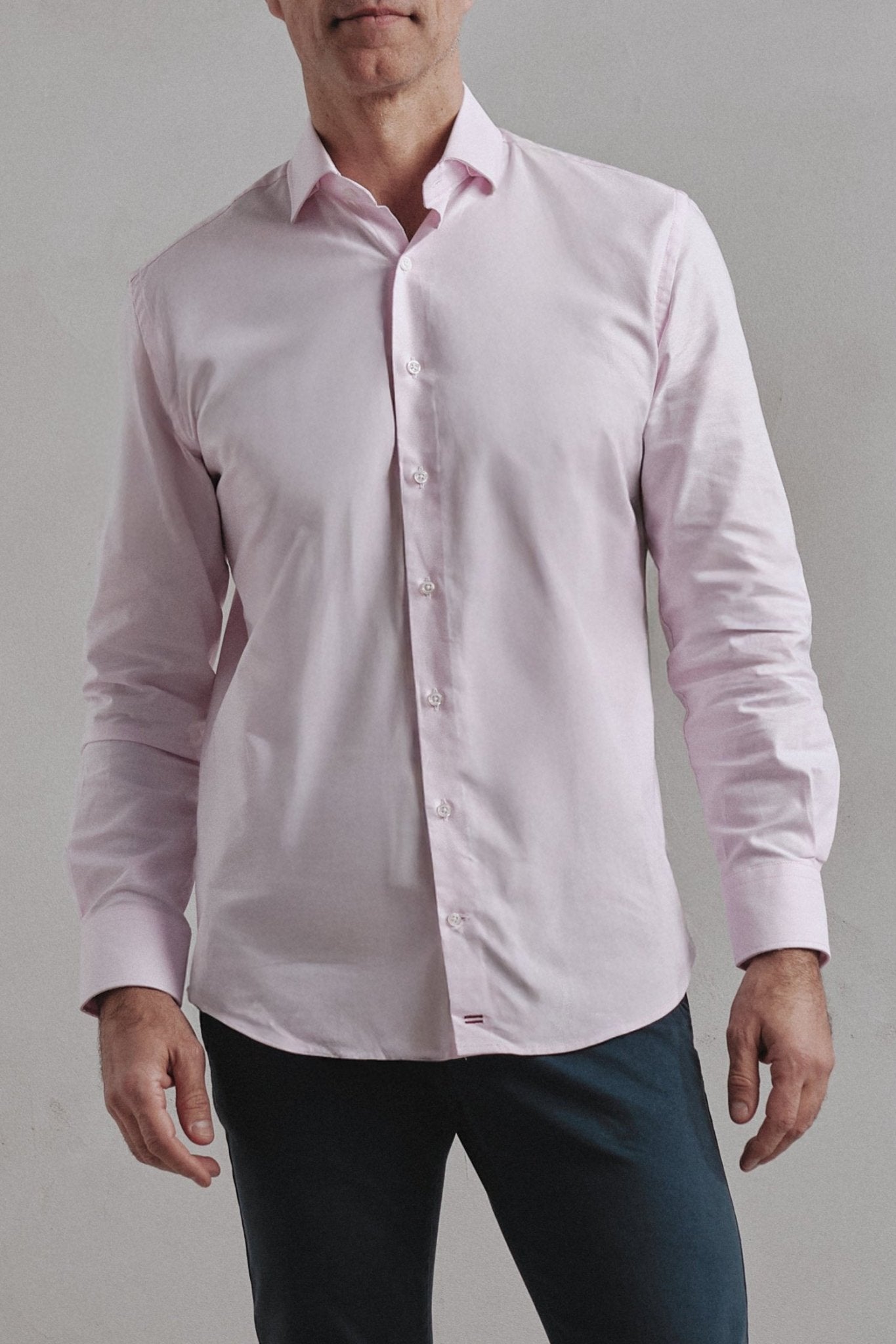 Camisa Oxford Classic Doble Puño Rosa - Sohhan