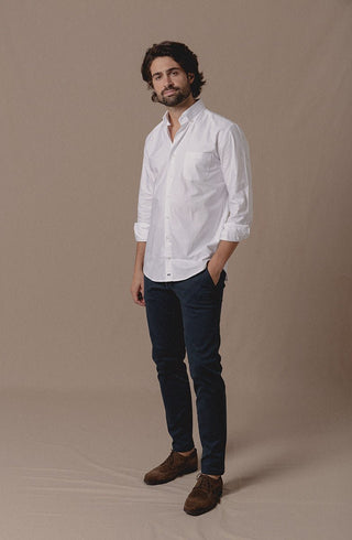 Camisa Oxford Classic Un Bolsillo Blanca - Sohhan