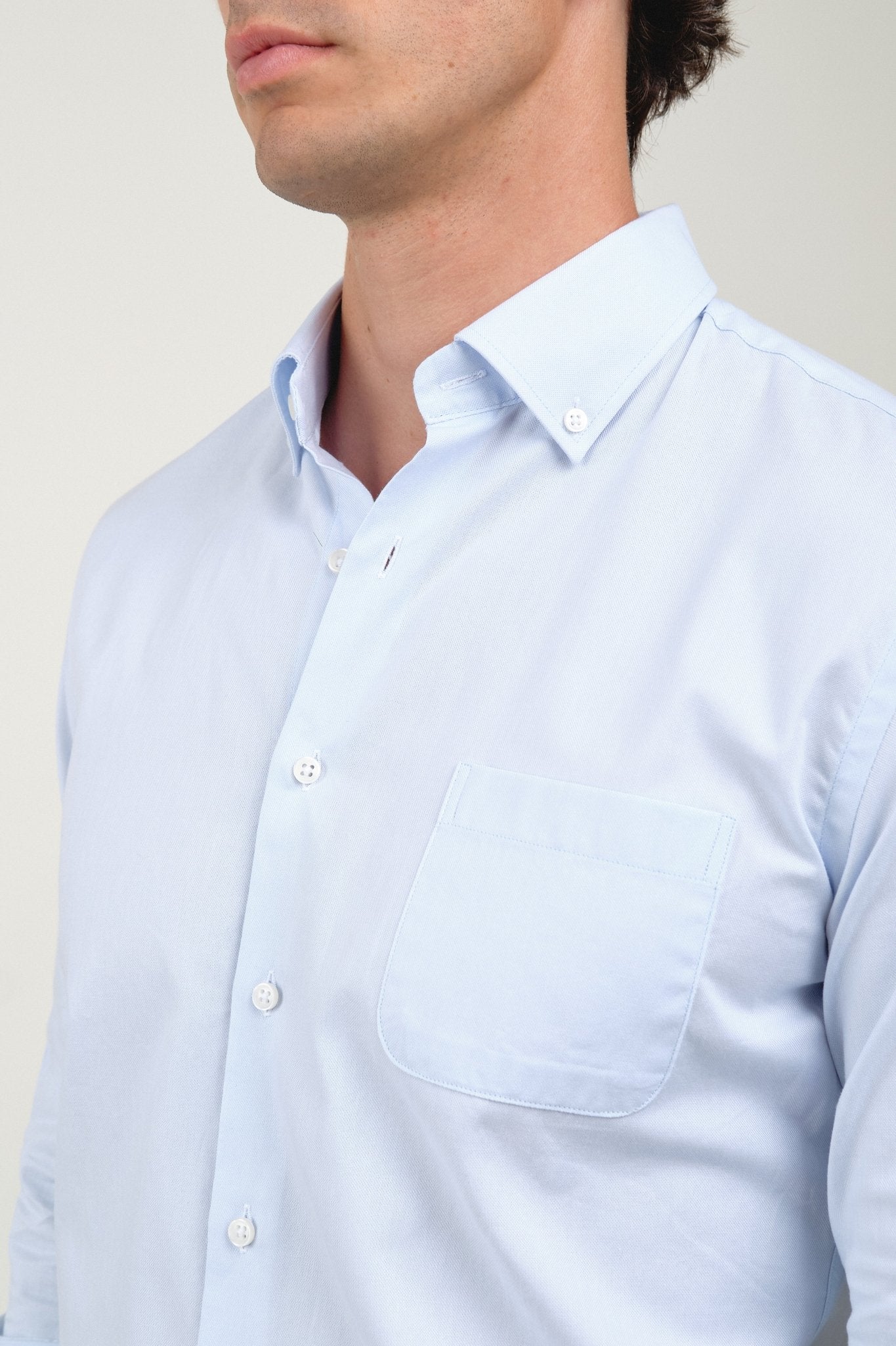 Camisa Oxford Classic Un Bolsillo Celeste - Sohhan