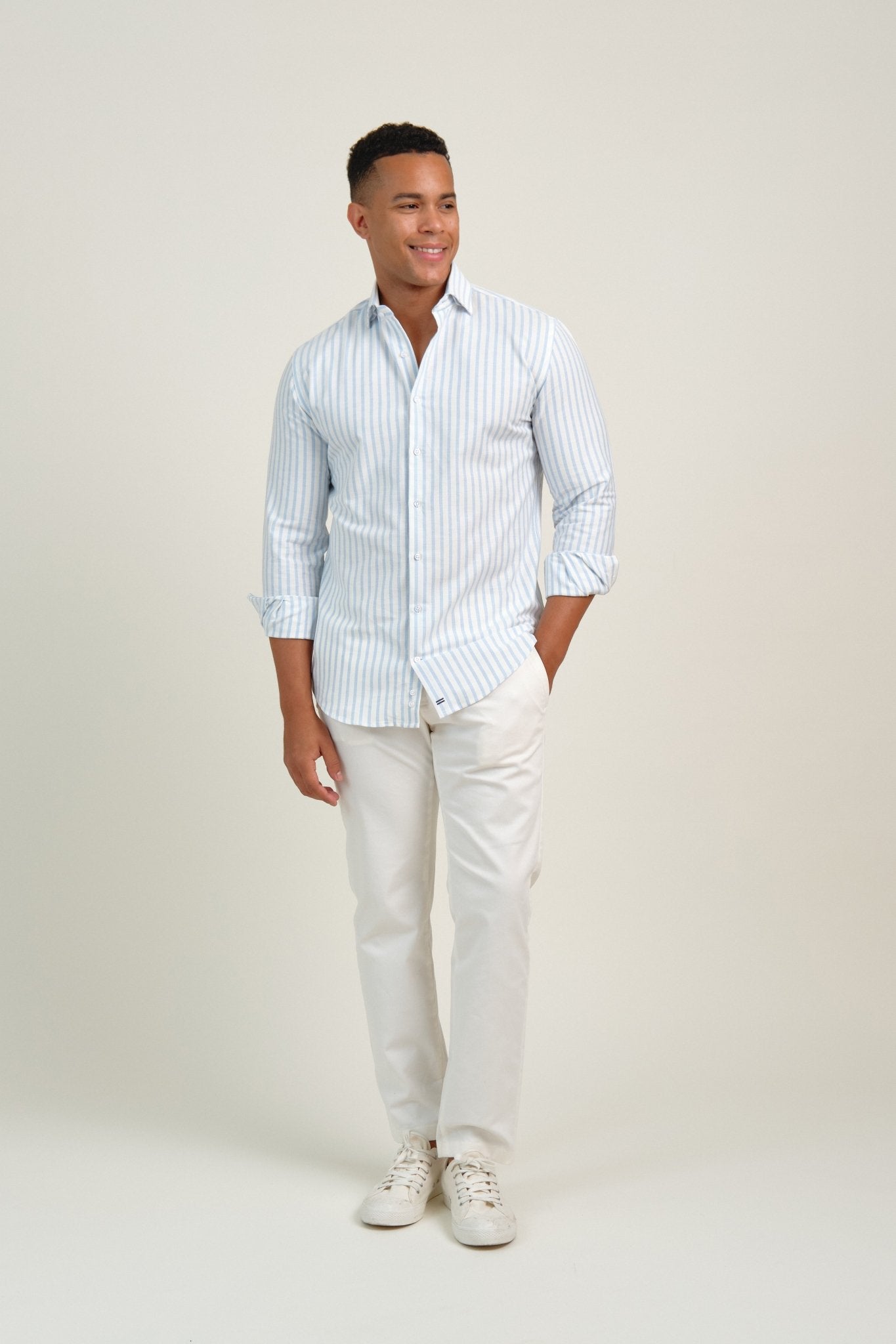 Camisa Oxford Sassari Raya Celeste - Sohhan