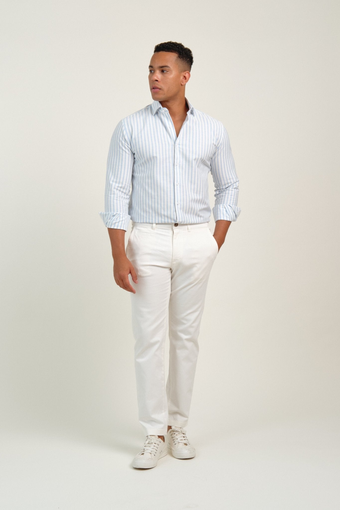 Camisa Oxford Sassari Raya Celeste - Sohhan