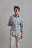 Camisa Piqué Marsella Un Bolsillo Celeste - Sohhan