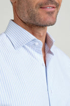 Camisa Soft Touch Rayas Celeste - Sohhan