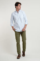 Camisa Soft Touch Rayas Celeste - Sohhan