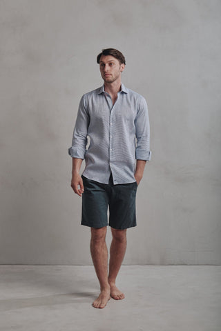 Camisa Soleil Lino Rayas Horizontales - Sohhan