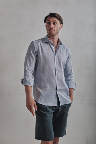 Camisa Soleil Lino Rayas Horizontales - Sohhan