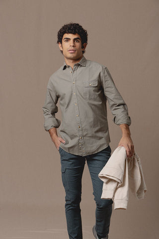 Camisa Troy Gris Verdoso - Sohhan