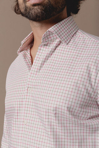 Camisa Villela Cuadros Rosa y Verde - Sohhan