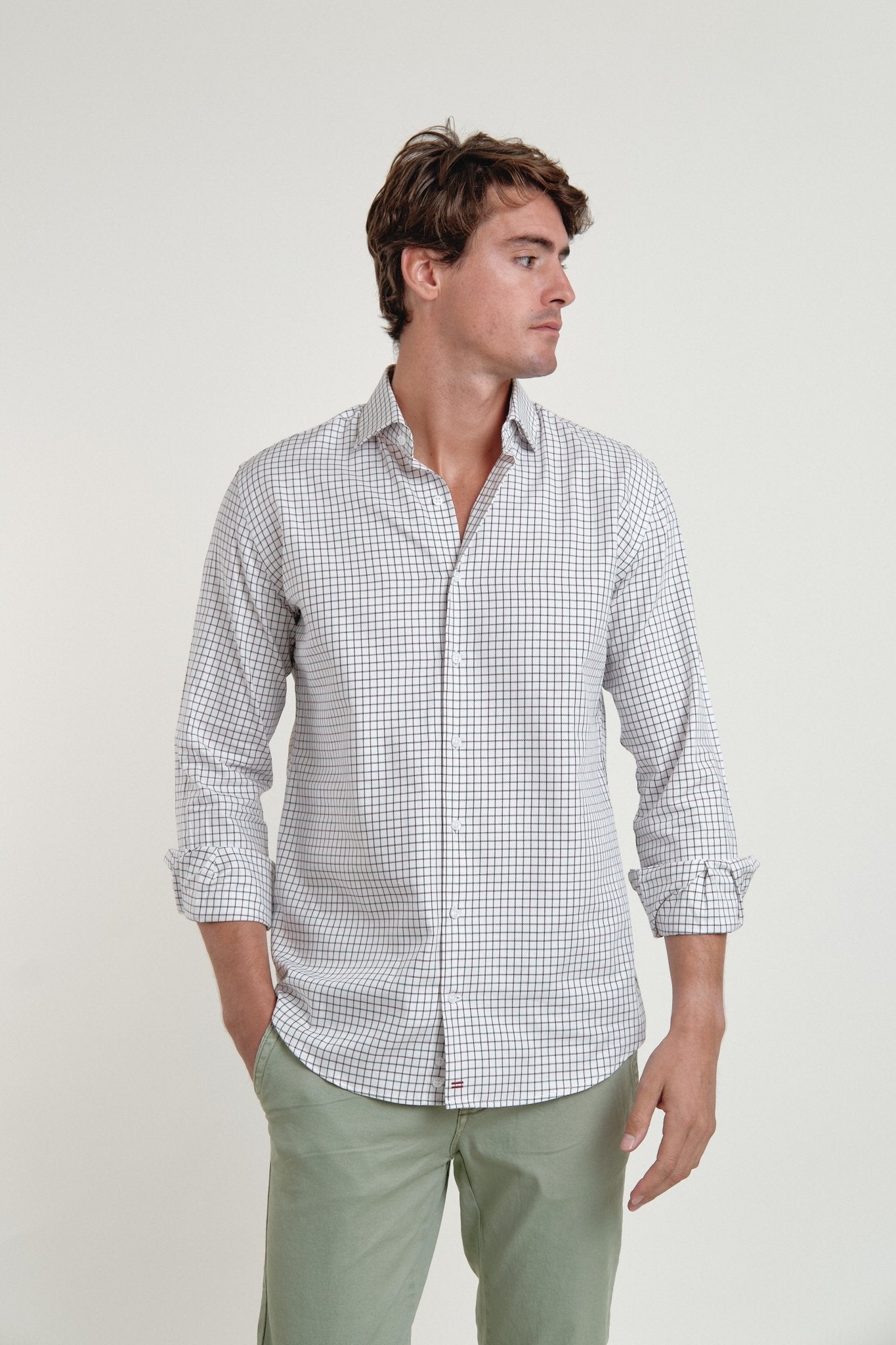 Camisa Villela Marrón y Verde - Sohhan