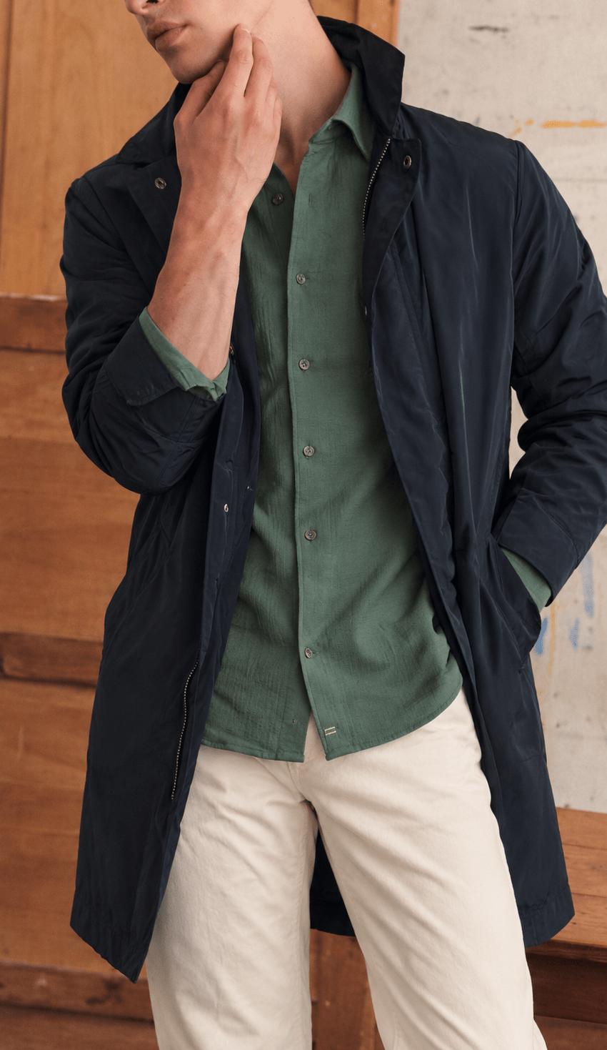 Camisa Wale Verde Inglés Un Bolsillo - Sohhan