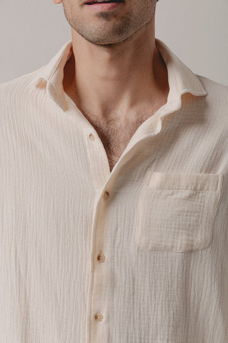 Camisa Waves Ecru - Sohhan