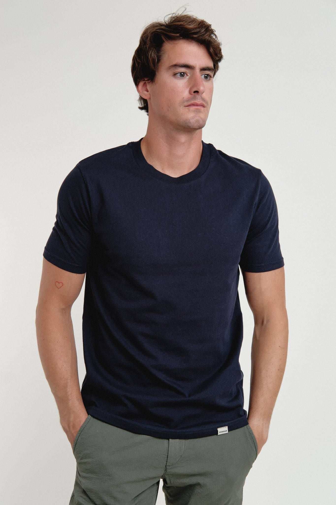 Camiseta Coltry Marino Básica - Sohhan