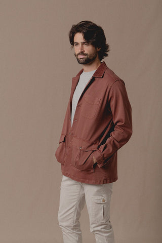 Chaqueta Bob Cuello Pana Terracota - Sohhan