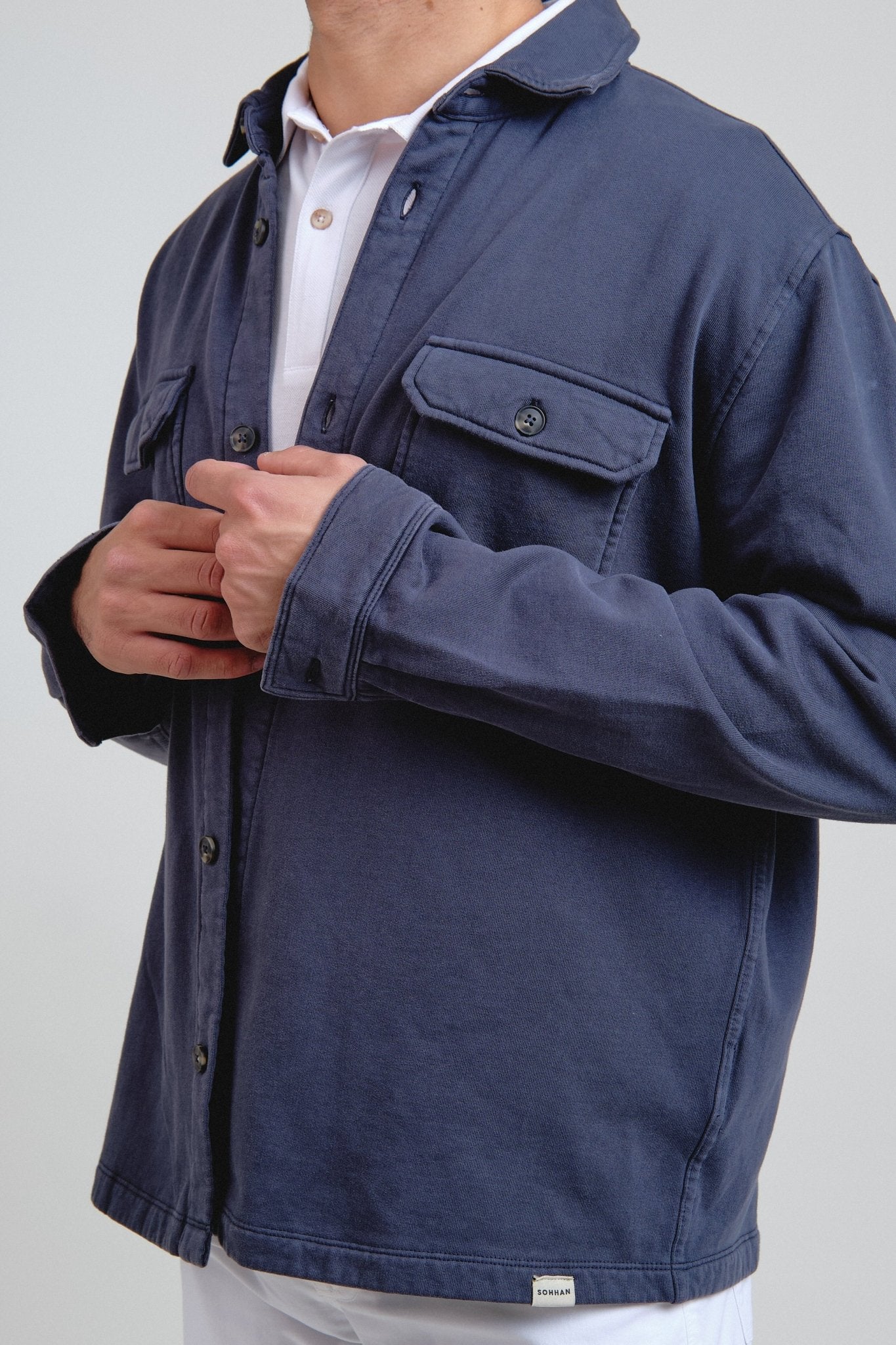 Chaqueta Marlow Felpa Marino - Sohhan