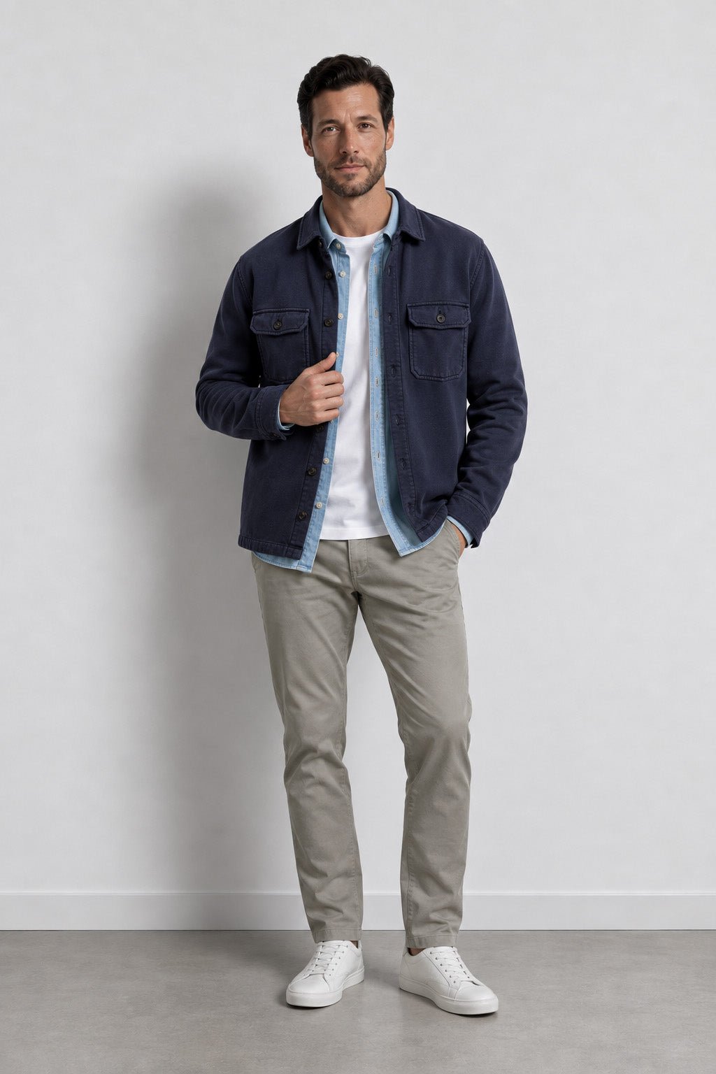 Chaqueta Tribeca Felpa Marino - Sohhan