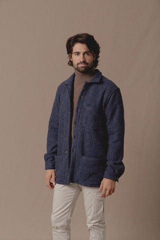 Chaqueta Wool Melange Marino - Sohhan