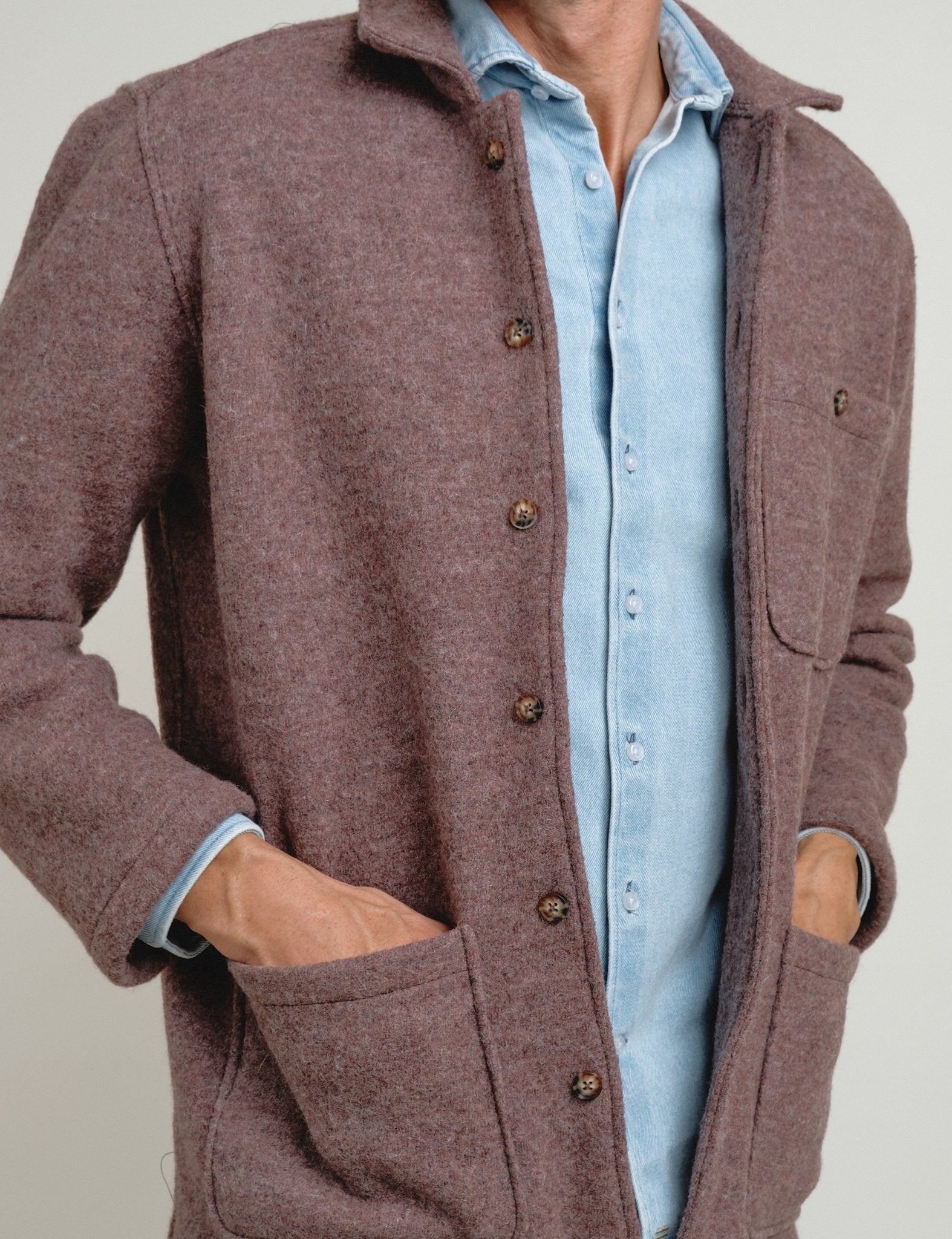 Chaqueta Wool Melange Marrón - Sohhan