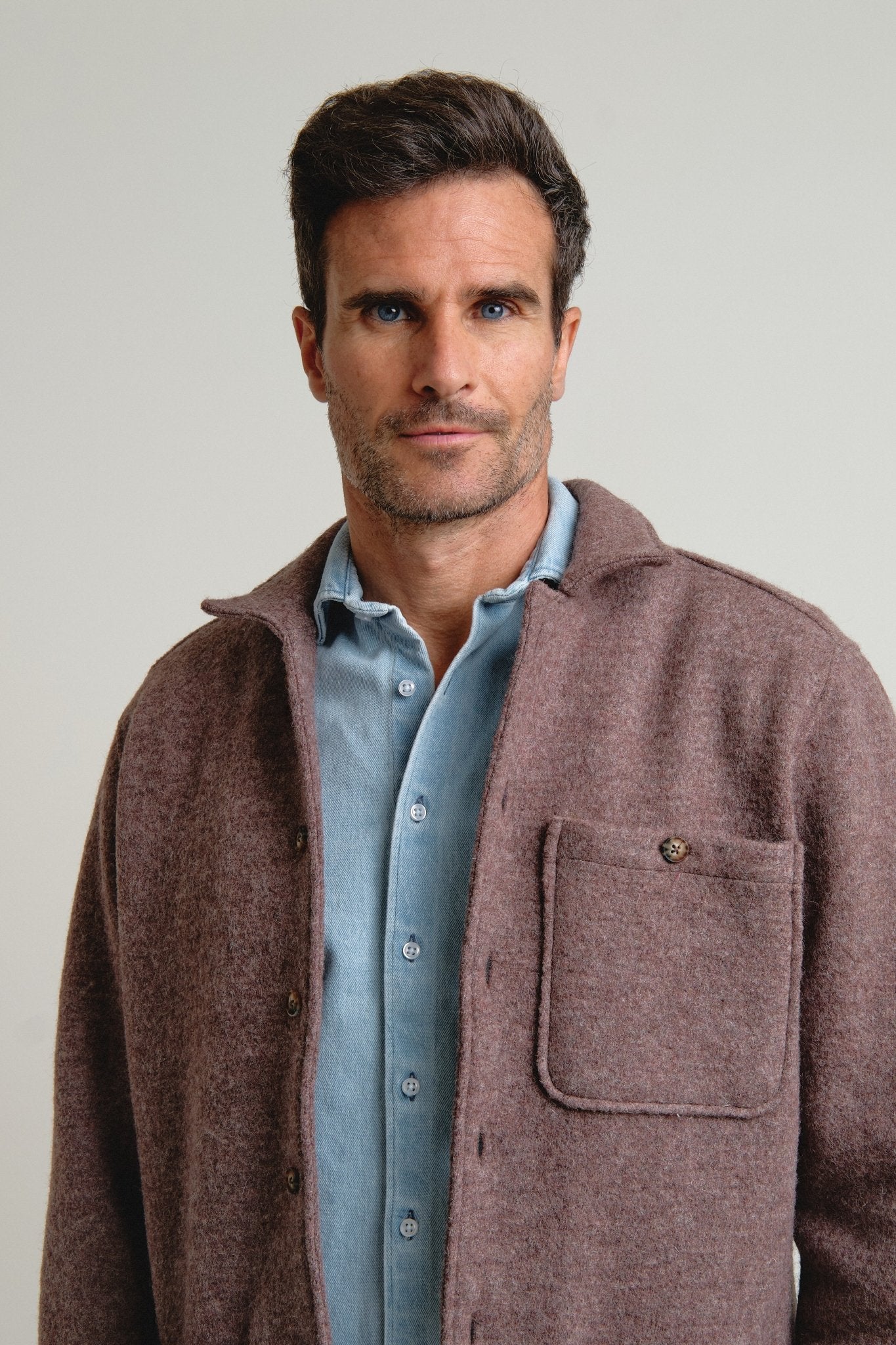Chaqueta Wool Melange Marrón - Sohhan
