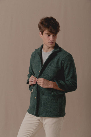 Chaqueta Wool Melange Verde - Sohhan