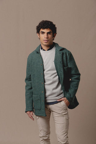 Chaqueta Wool Melange Verde - Sohhan