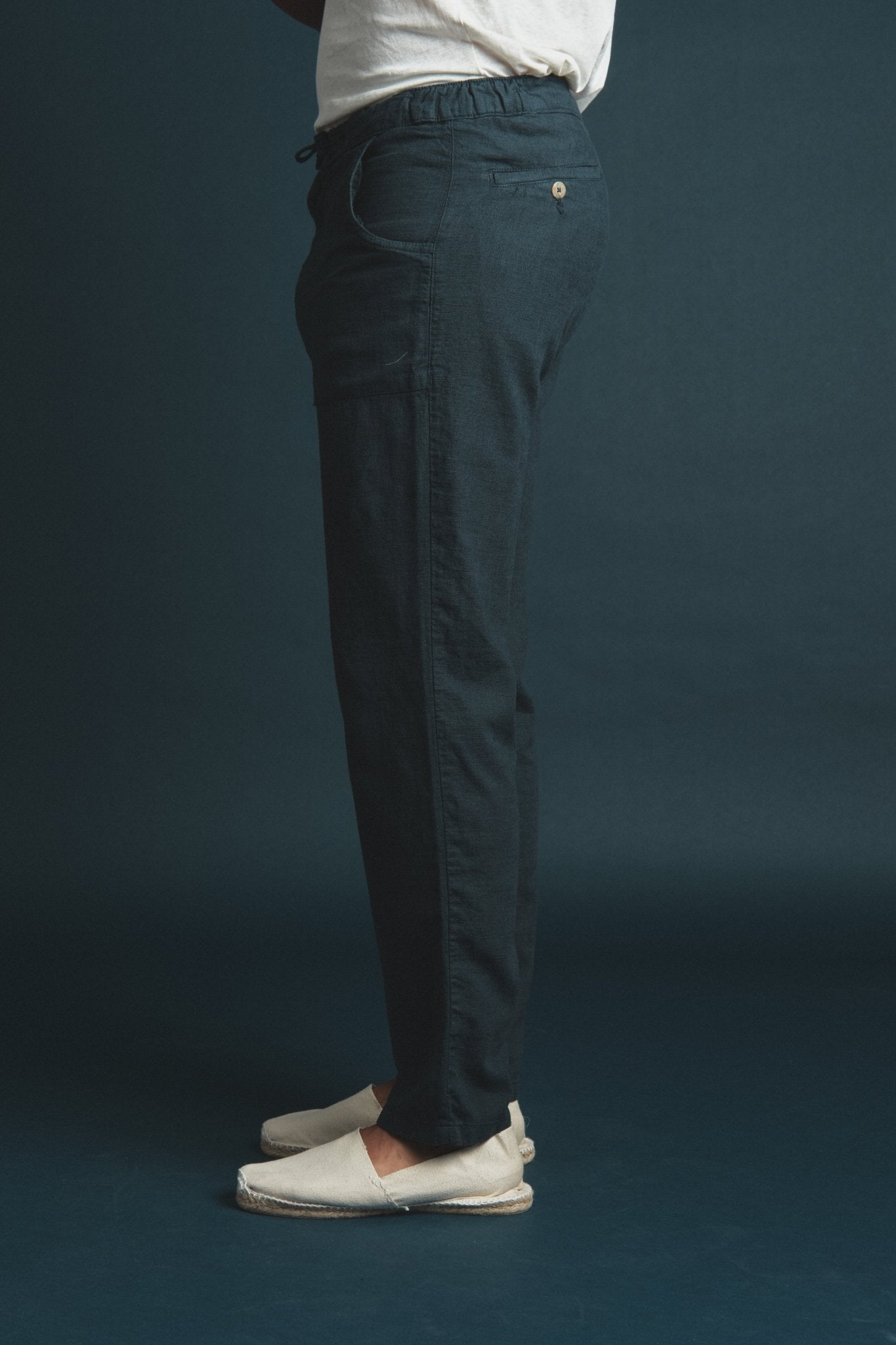 Chino Linen Navy Hustle Heritage - Sohhan