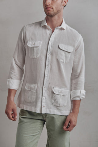 Guayabera Lino Tulum Blanco - Sohhan