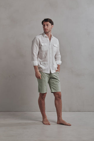 Guayabera Lino Tulum Blanco - Sohhan