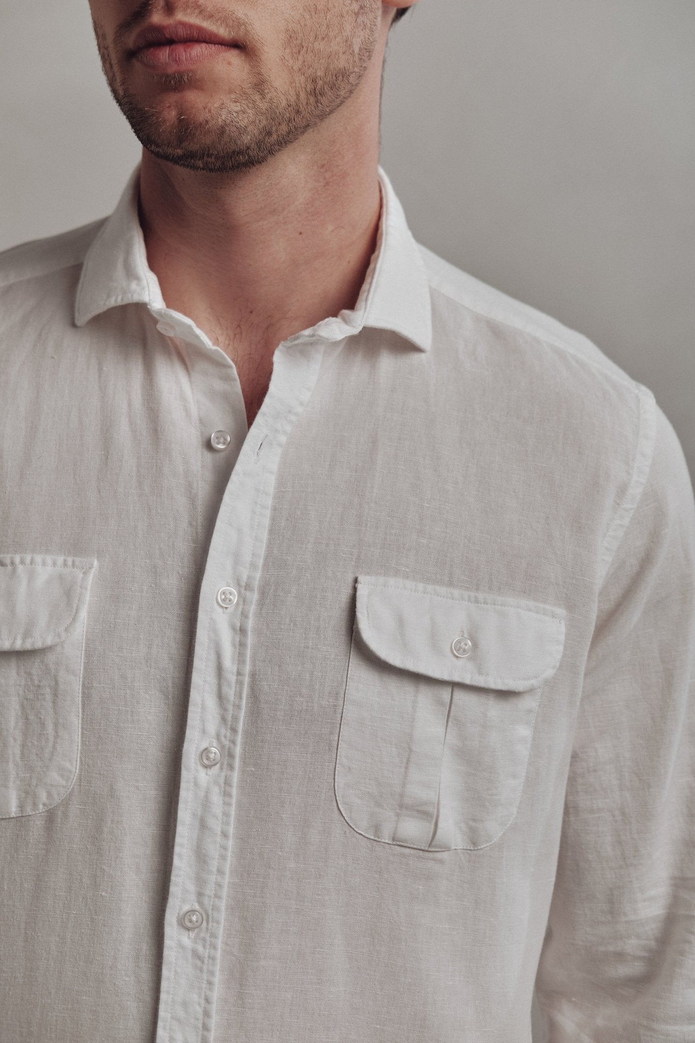 Guayabera Lino Tulum Blanco - Sohhan