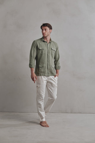 Guayabera Lino Tulum Khaki - Sohhan