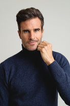 Jersey Cuello Vuelto Brant Azul Empolvado - Sohhan