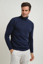 Jersey Cuello Vuelto Brant Azul Empolvado - Sohhan