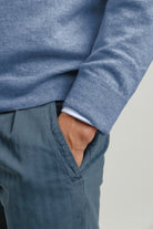 Jersey Pico Terry Azul Melange - Sohhan