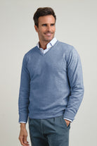 Jersey Pico Terry Azul Melange - Sohhan