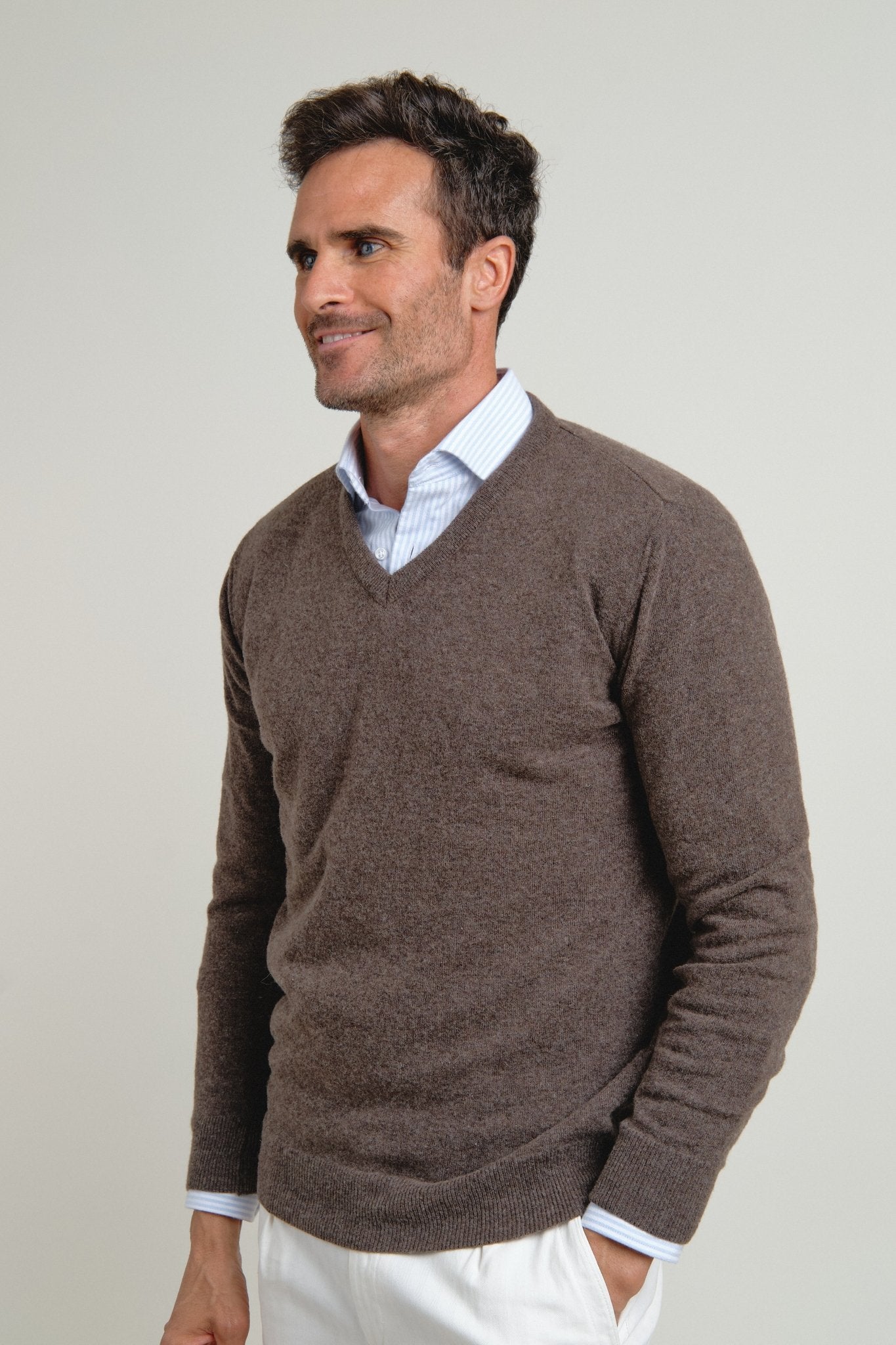 Jersey Pico Terry Marrón Moka - Sohhan