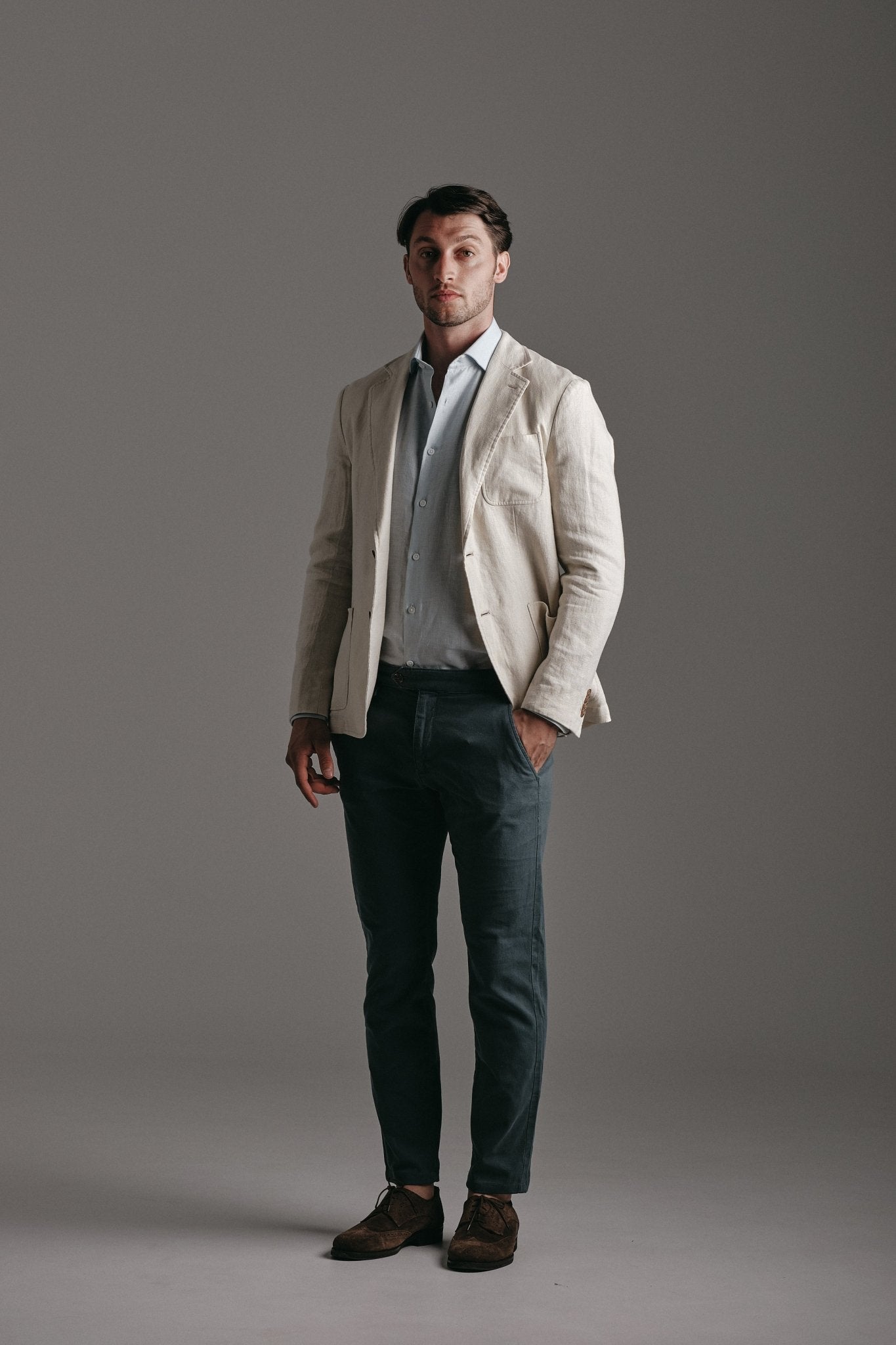 Linen Blazer Beige Hustle Heritage - Sohhan