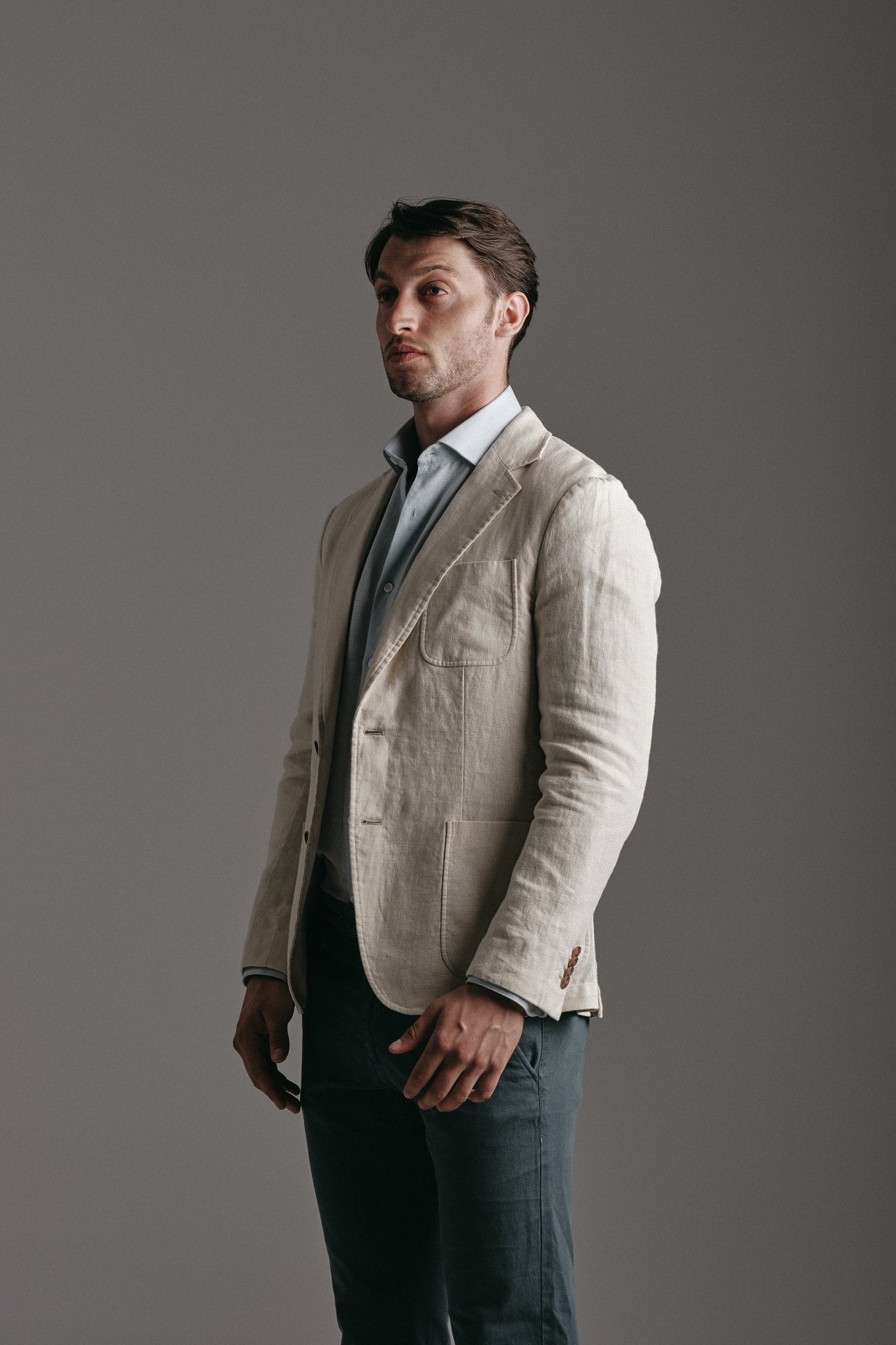 Linen Blazer Beige Hustle Heritage - Sohhan