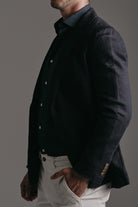 Linen Blazer Navy Hustle Heritage - Sohhan