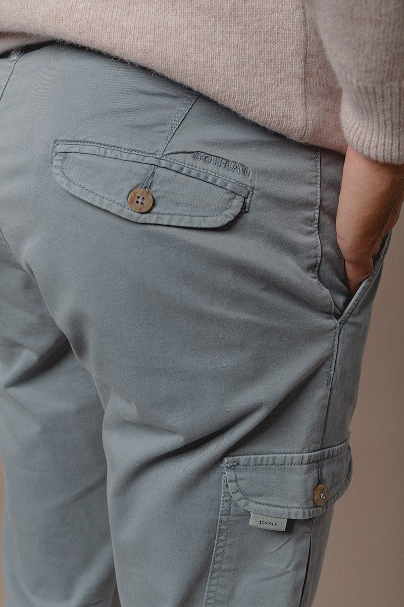 Pantalón Cargo Icon Azul Capri - Sohhan