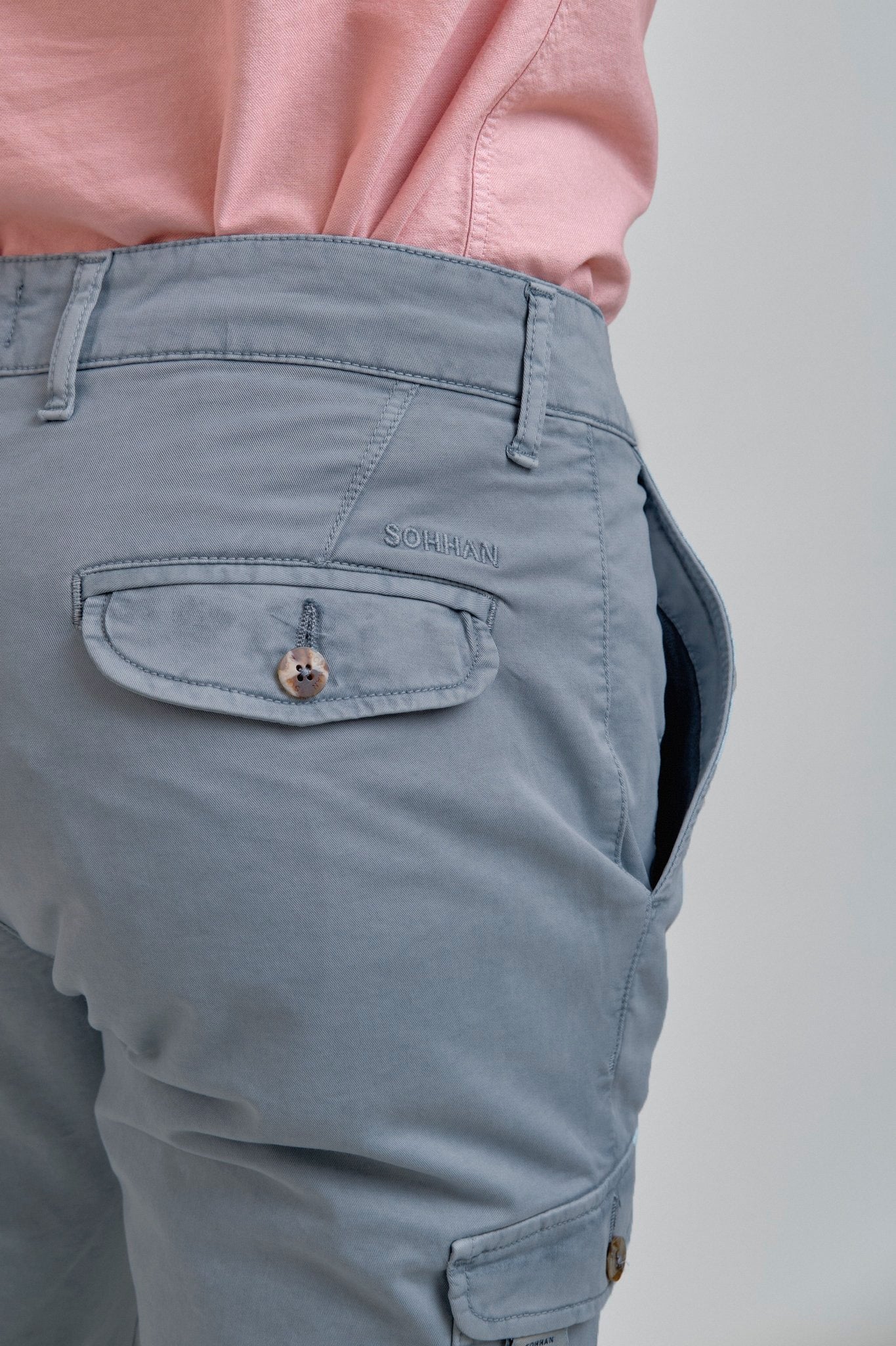 Pantalón Cargo Icon Azul Empolvado - Sohhan