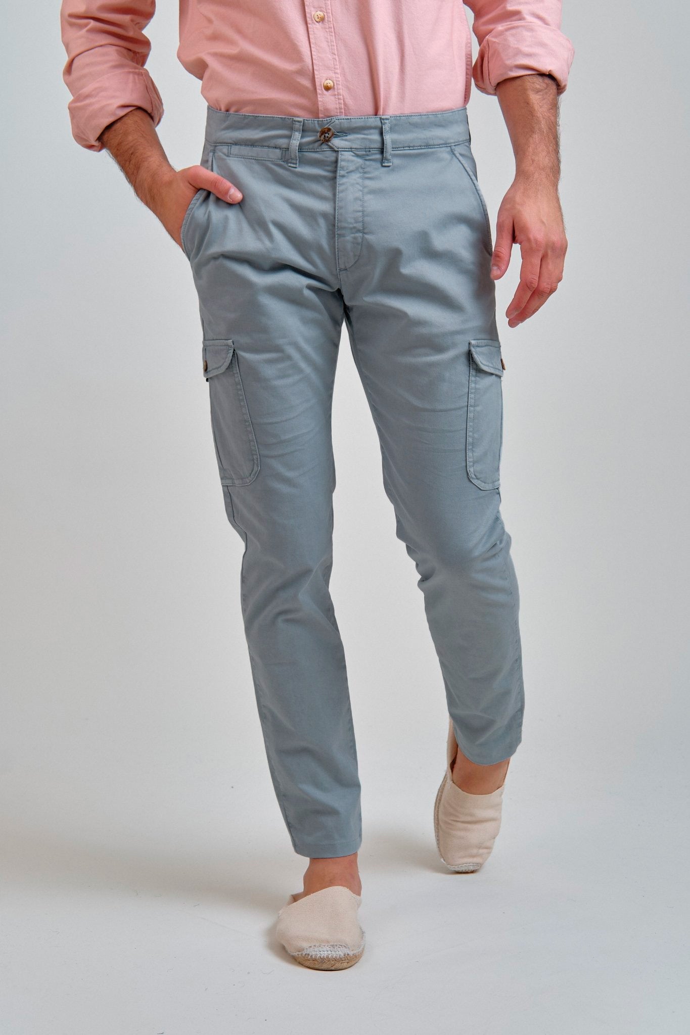 Pantalón Cargo Icon Azul Empolvado - Sohhan