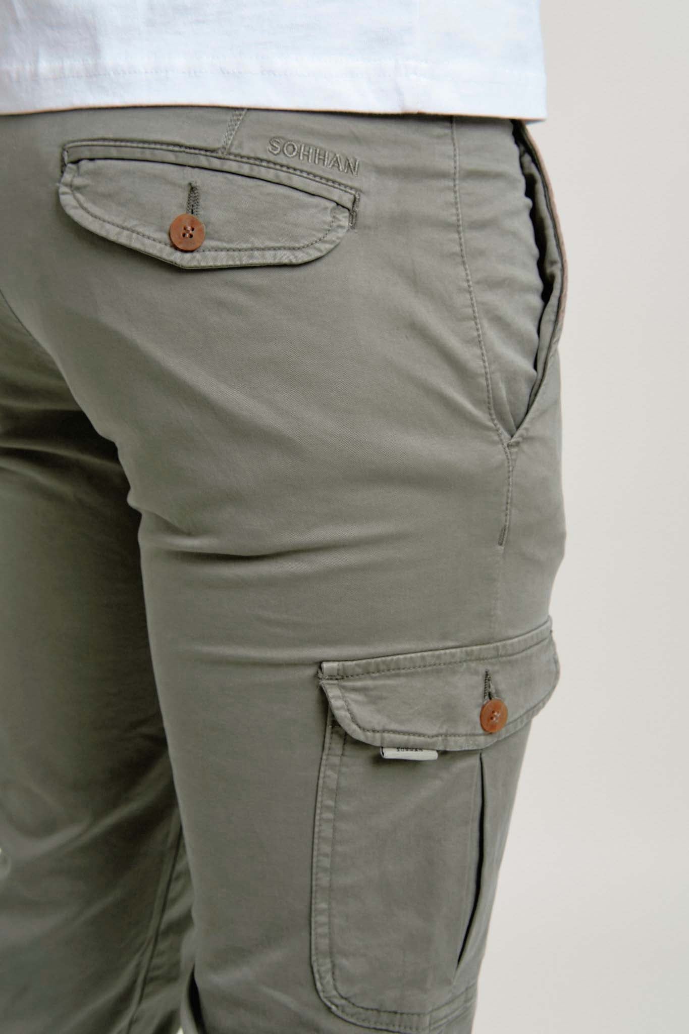 Pantalón Cargo Icon Gris Verdoso - Sohhan