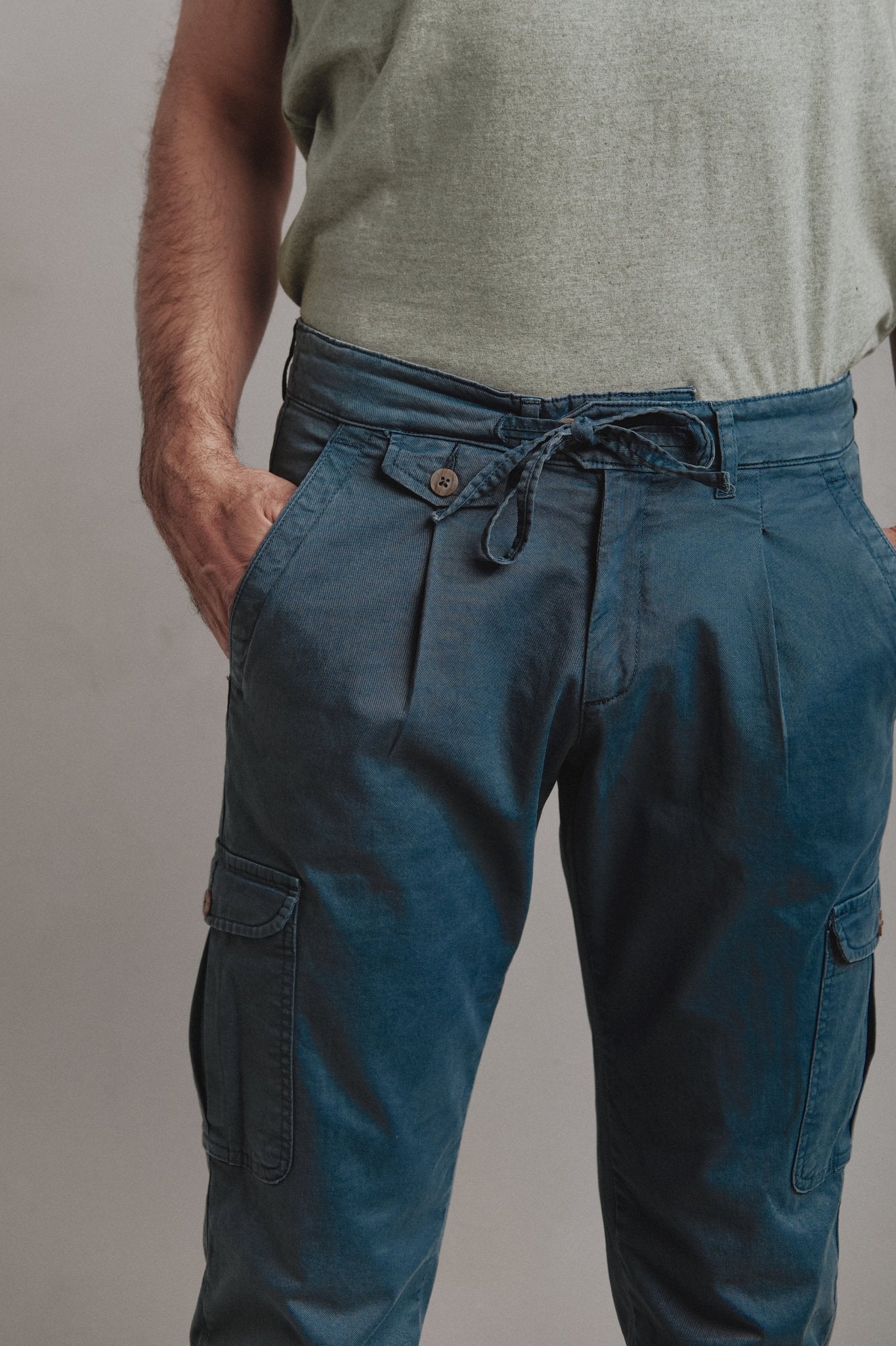 Pantalón Cargo Jack Azul Petróleo - Sohhan