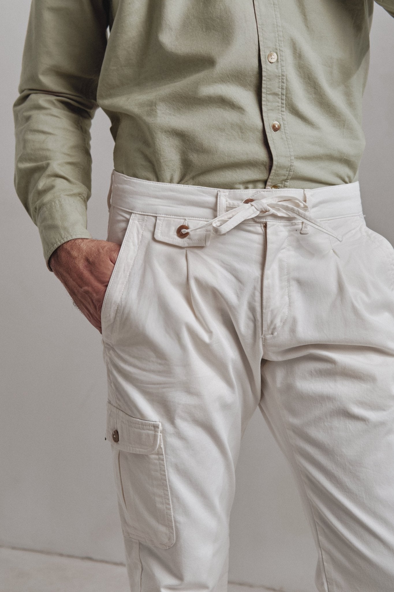 Pantalón Cargo Jack Blanco Roto - Sohhan