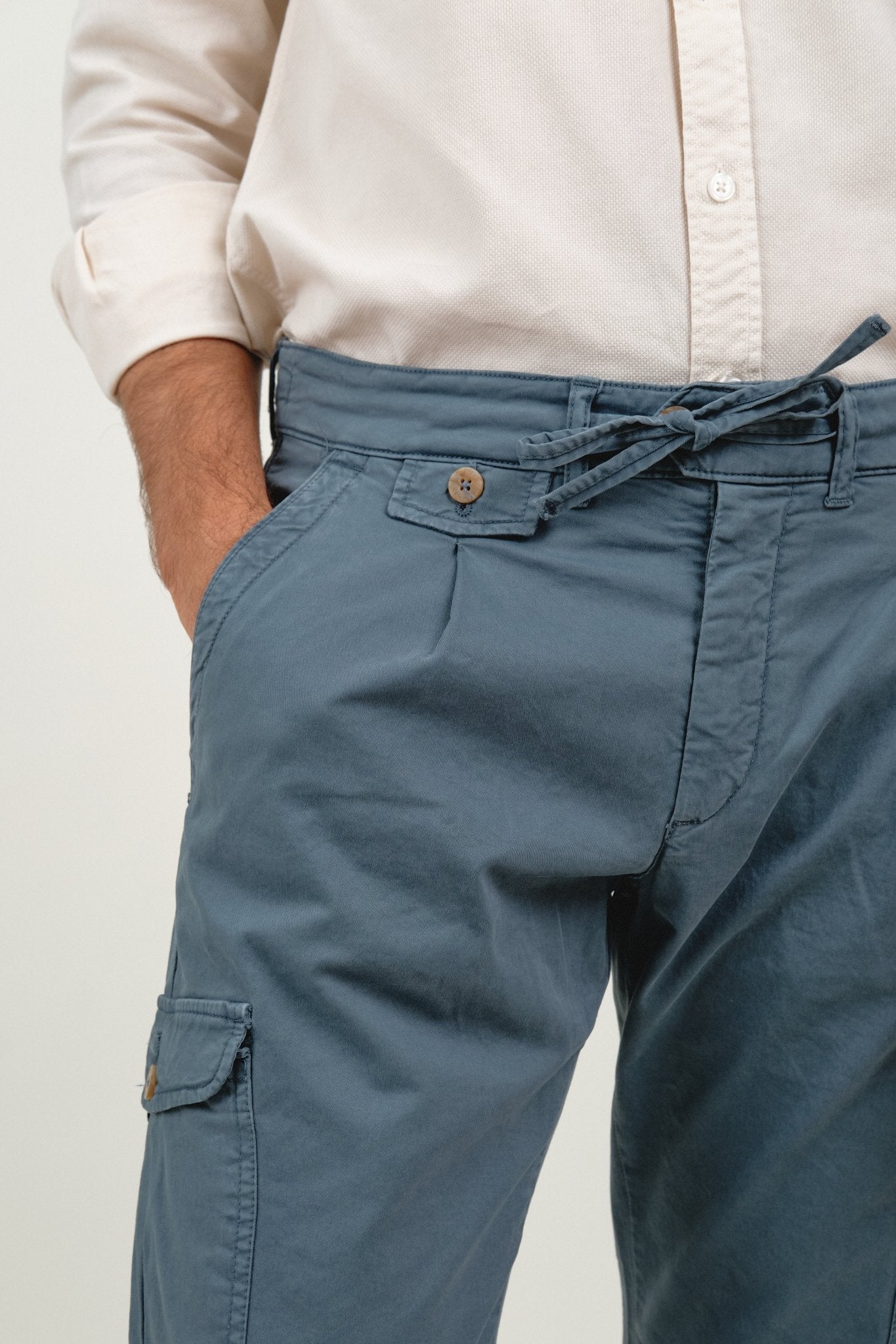 Pantalón Cargo Mark Azul Petróleo - Sohhan