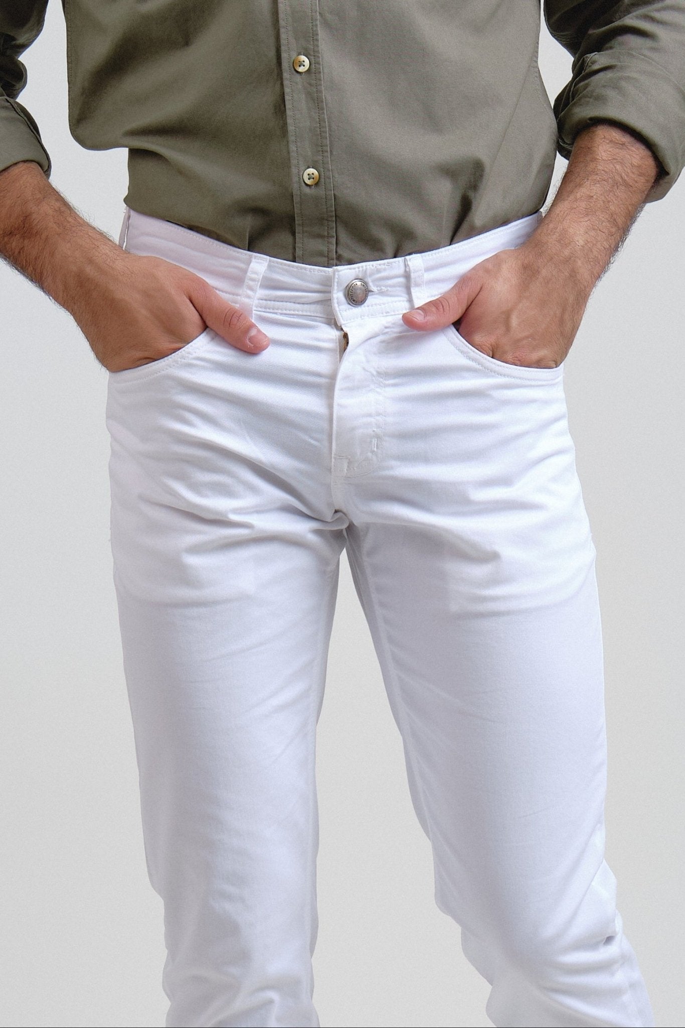 Pantalón Cinco Bolsillos Bruce Blanco - Sohhan