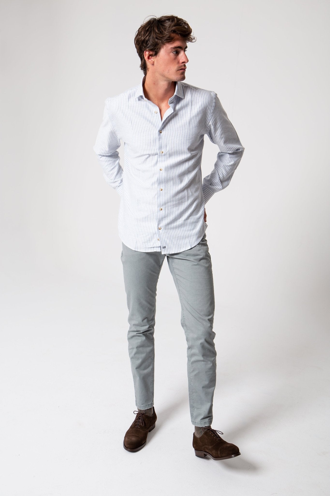 Pantalón Cinco Bolsillos Bruce Gris - Sohhan