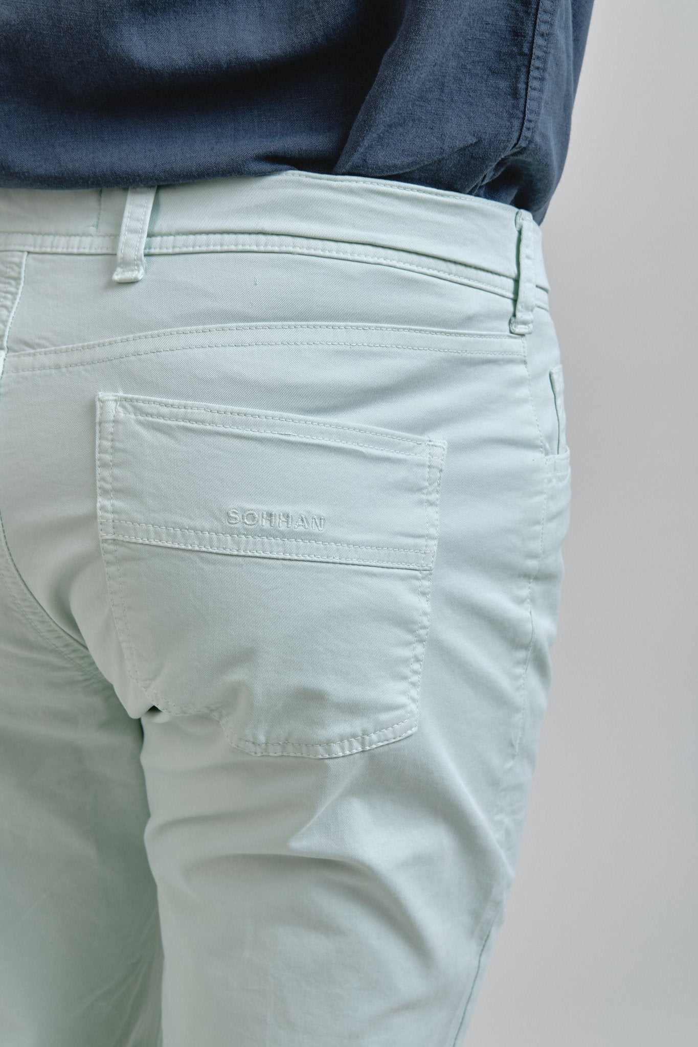 Pantalón Cinco Bolsillos Bruce Verde Mint - Sohhan