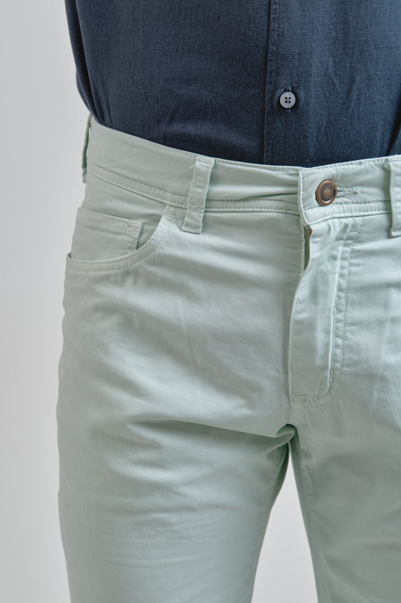 Pantalón Cinco Bolsillos Bruce Verde Mint - Sohhan