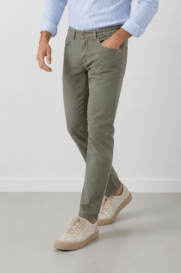Pantalón Cinco Bolsillos Clayton Verde - Sohhan